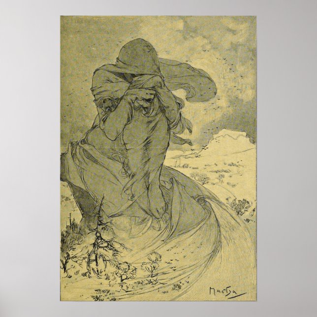 Mucha - Fevrier Cocorico Poster (Framsidan)