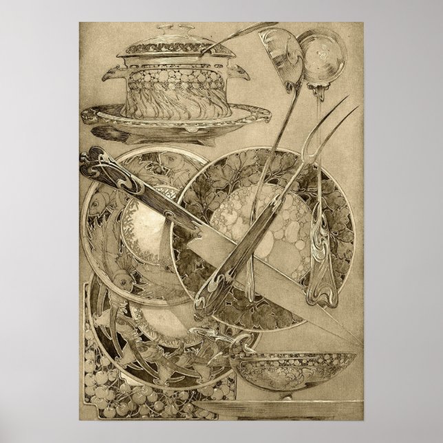 Mucha - Från Documents Decoratifs 1901 Poster (Framsidan)
