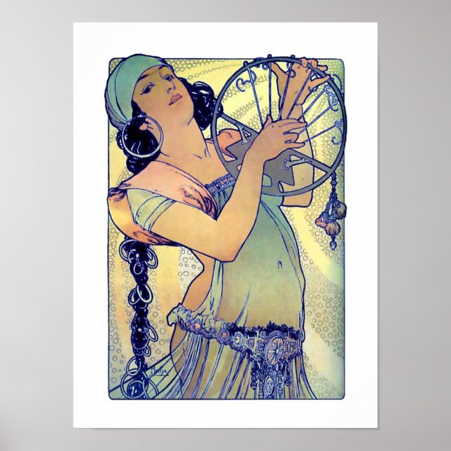 Mucha Gypsy-flicka Poster (Framsidan)