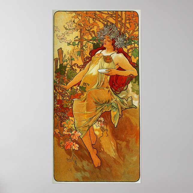 Mucha - Hösten 1896 Poster (Framsidan)