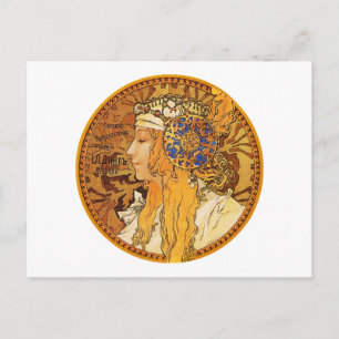 Mucha - Kvinnor med judar - Vintage Art Vykort