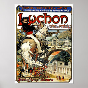 Mucha - Luchon - Art nouveau - Casino Poster