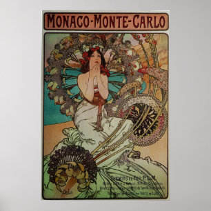 Mucha - Monaco Monte Carlo Poster