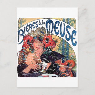 Mucha -Muse -1860 - nödlidande Vykort