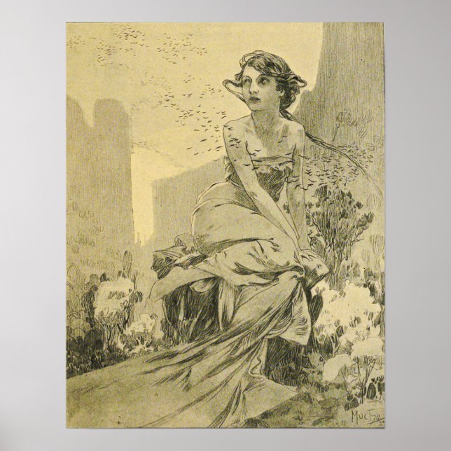 Mucha - Octobre Cocorico Poster (Framsidan)