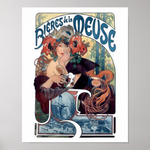 Mucha ölbier poster