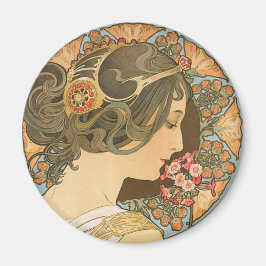 Mucha Primrose CC0639 Fridge Art-samling Magnet