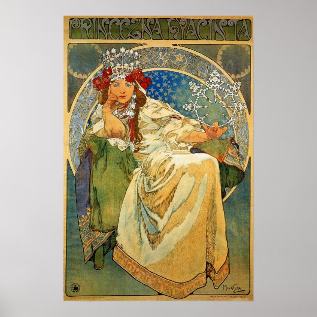 Mucha - Princess Hyacinth 1911 Poster (Framsidan)