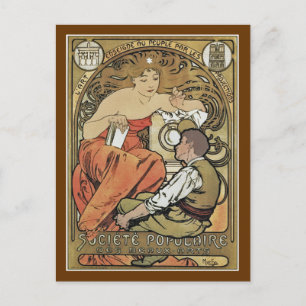 Mucha - Societe Populaire des Beaux-Arts Vykort