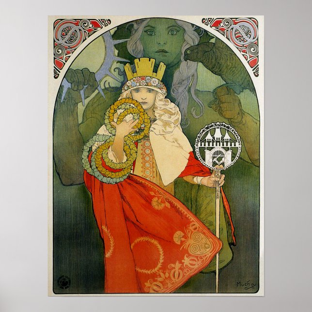 Mucha - Sokol-festivalen 1912 Poster (Framsidan)