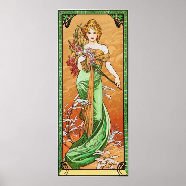 Mucha - Vår Poster (Framsidan)
