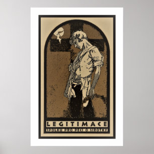 Mucha Vintage Orphans and Animals Poster