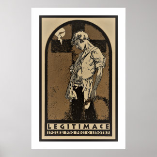 Mucha Vintage Orphans and Animals Poster