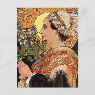 Mucha-vykort: Alphonse Mucha - Art nouveau Vykort