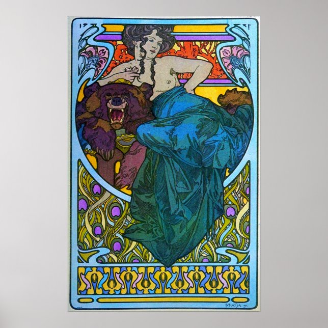 Mucha - Woman Panel 1901 Poster (Framsidan)