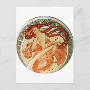Mucha Woman Vykort