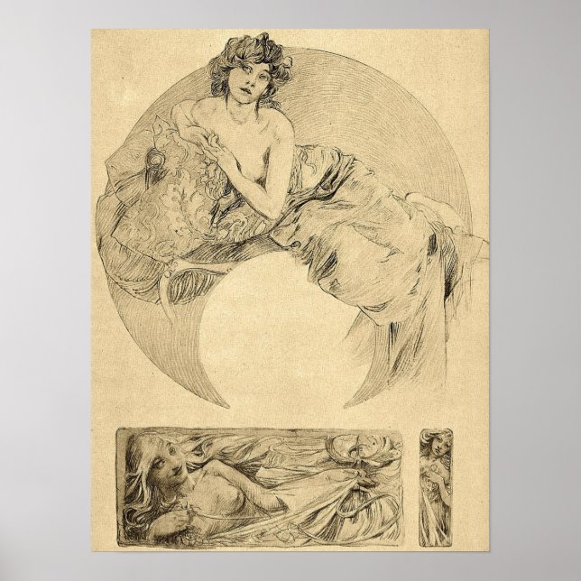 Mucha - Women Illustrations 1901 Poster (Framsidan)