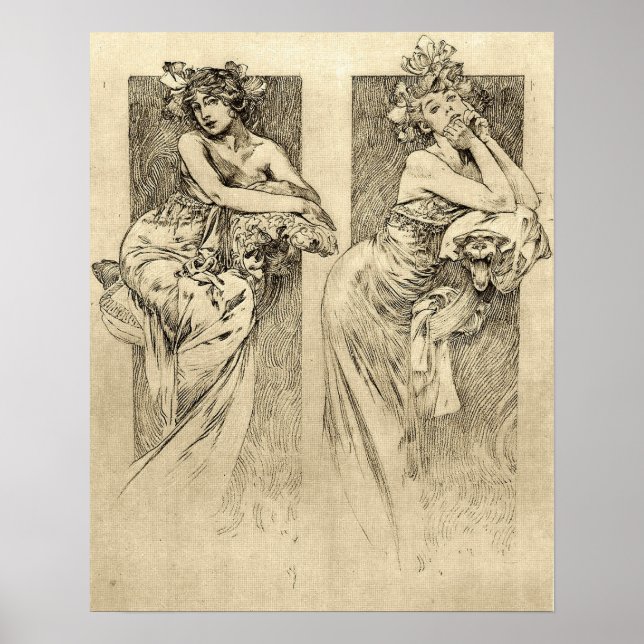 Mucha - Women Illustrations 1901 Poster (Framsidan)
