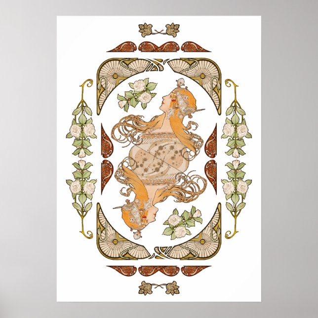 Mucha - Zodiac-design och -sammanställning av möns Poster (Framsidan)