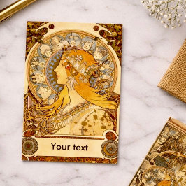 Mucha Zodiac Visitkort