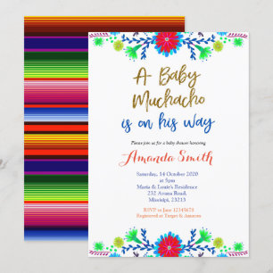 Muchacho MEXICAN Fiesta Baby Shower-inbjudan Inbjudningar