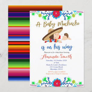 Muchacho MEXICAN Fiesta Baby Shower-inbjudan Inbjudningar