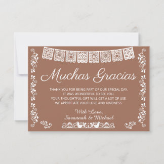 Muchas Gracias Baby Shower Terracotta Tack Kort