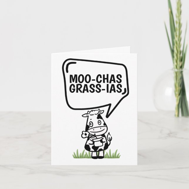 Muchas Gracias Cow Tharie Lényj Tack Kort (Framsida)