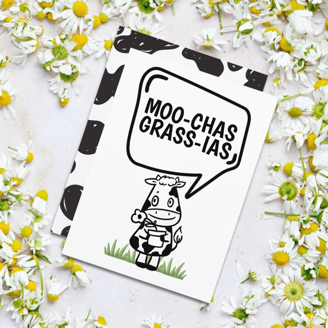 Muchas Gracias Cow Tharie Lényj Tack Kort (Skapare uppladdad)