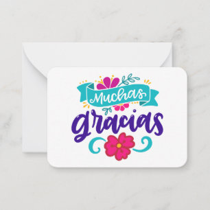 Muchas Gracias Gift-höljen Anteckningskort