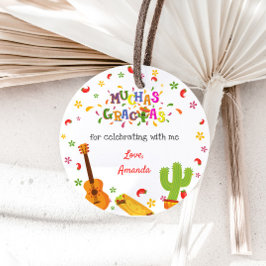 Muchas Gracias Mexican Birthday Märkre Tack Gåvor Etiketter