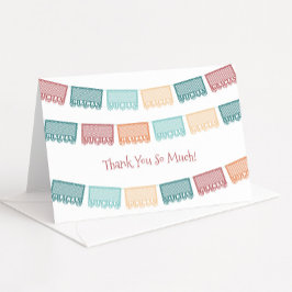 Muchas Gracias Papel Picado Mexican Baby Shower Th Tack Kort
