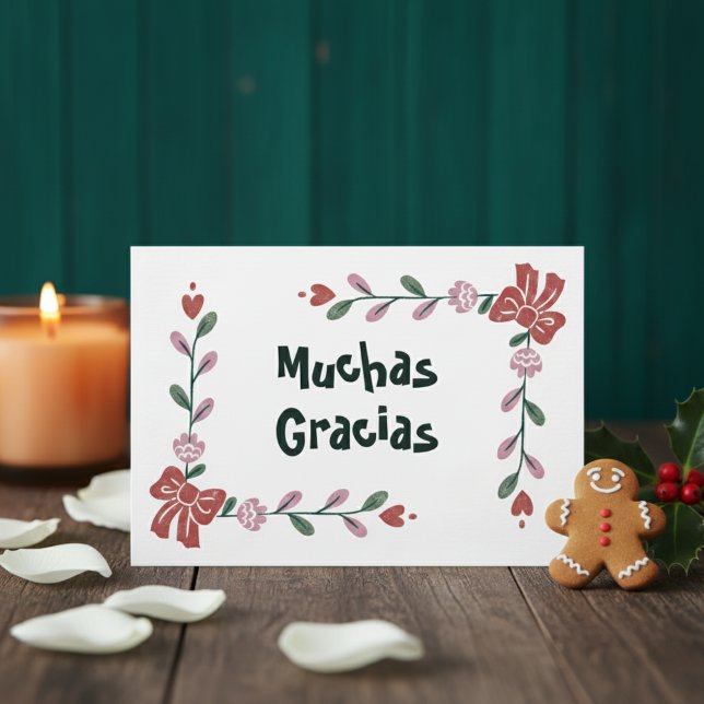 Muchas Gracias Thank You Card Tack Kort (Skapare uppladdad)