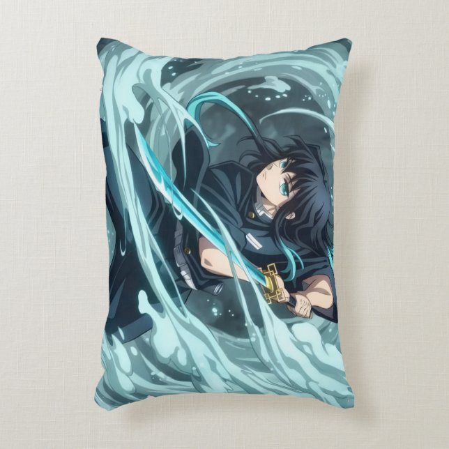 Muchiro Accent Pillow – Cute Anime Decor for Fans Prydnadskudde (Framsidan(Vertikal))