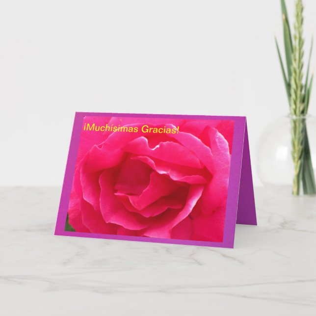 Muchísimas Gracias Tack Kort (Framsida)