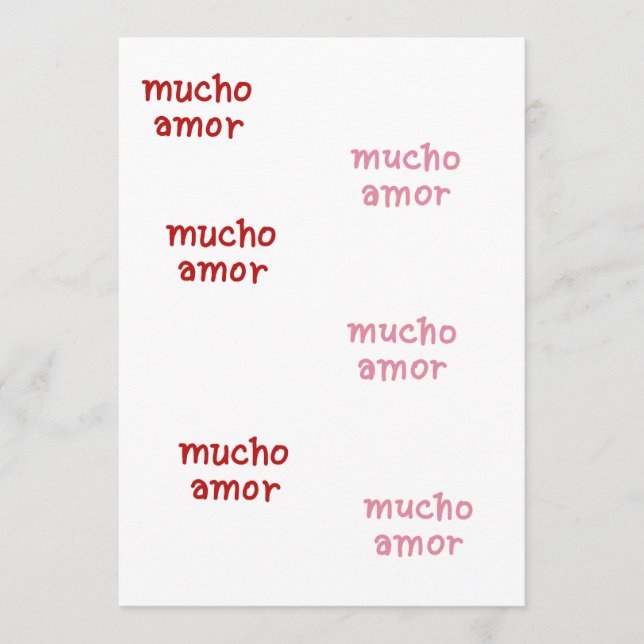 MUCHO AMOR  RÅDKORT (Framsida)