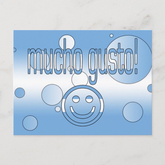 Mucho Gusto! Argentinska Färger-pusselkonst Vykort (Framsida)