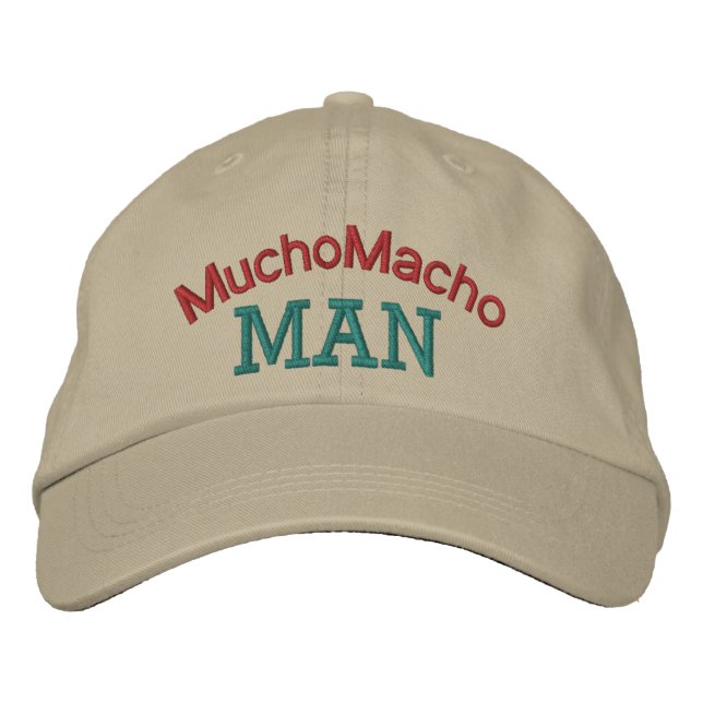 Mucho Macho Man av SRF Broderad Keps (Framsida)