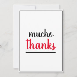 Mucho Thanks Appreciation Gesture Tack Kort