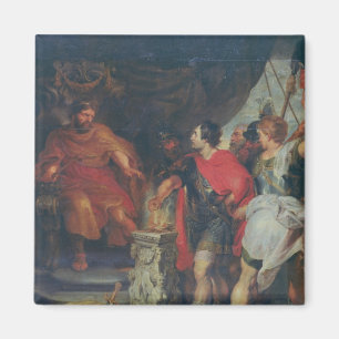 Mucius Scaevola före Lars Porsena, 1618-20 Magnet