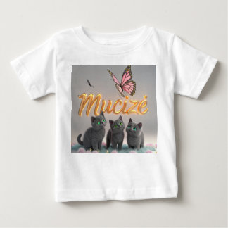 "MUCİZE" - Dreamy Elegance with Kittens & Butterfl T Shirt