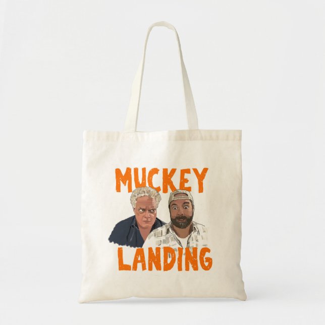 Muckey Landing Tote Bag Tygkasse (Framsidan)