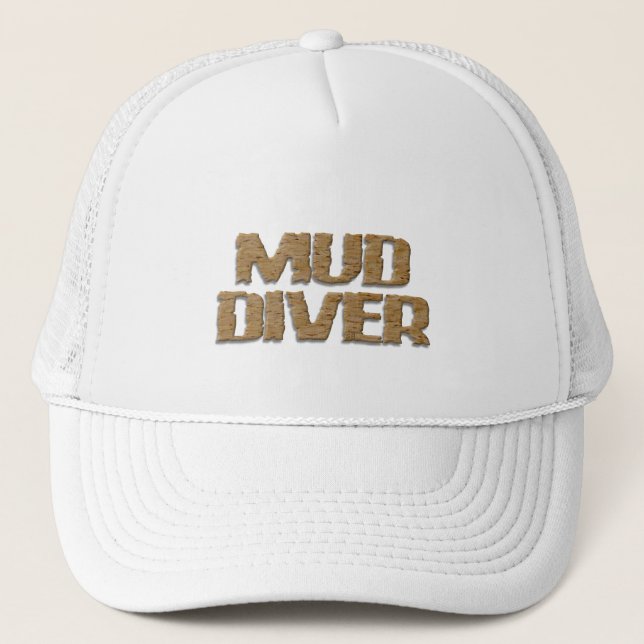 Mud Diver vit truckerhatt med skum Keps (Framsida)