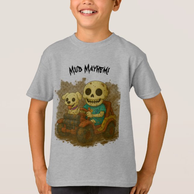 Mud Mayhem with Baby and Waggles™ Off-Road Tee (Framsida)