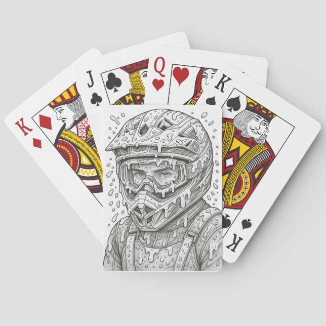 Mud Warrior Playing Cards Casinokort (Baksidan)