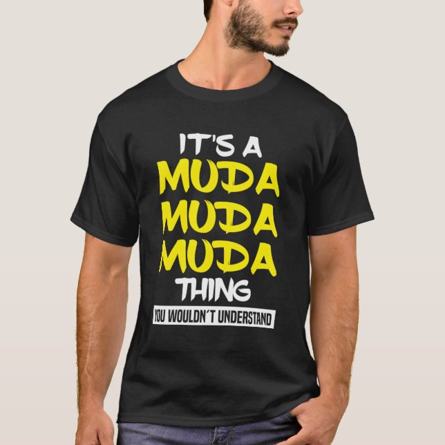 Muda Muda Anime Jape Manga Quote T Shirt (Framsida)