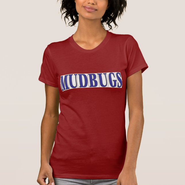 MUDBUGS i blå brickor T-shirt (Framsida)