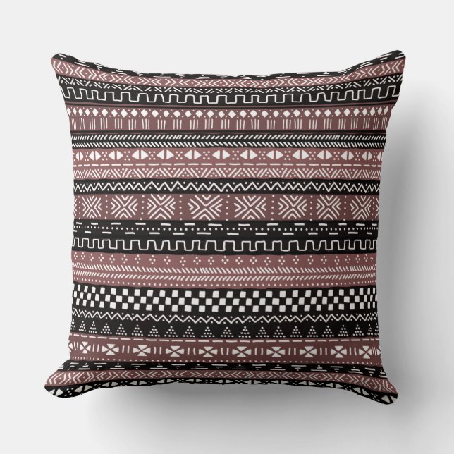 Mudcloth African Mönster Dekorativ kudde (Framsida)