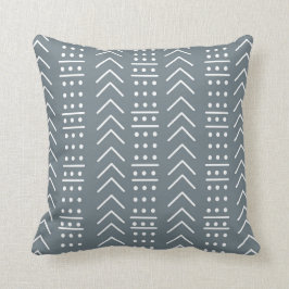 Mudcloth Stone Blue Kudde