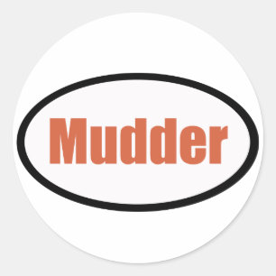 mudder runt klistermärke